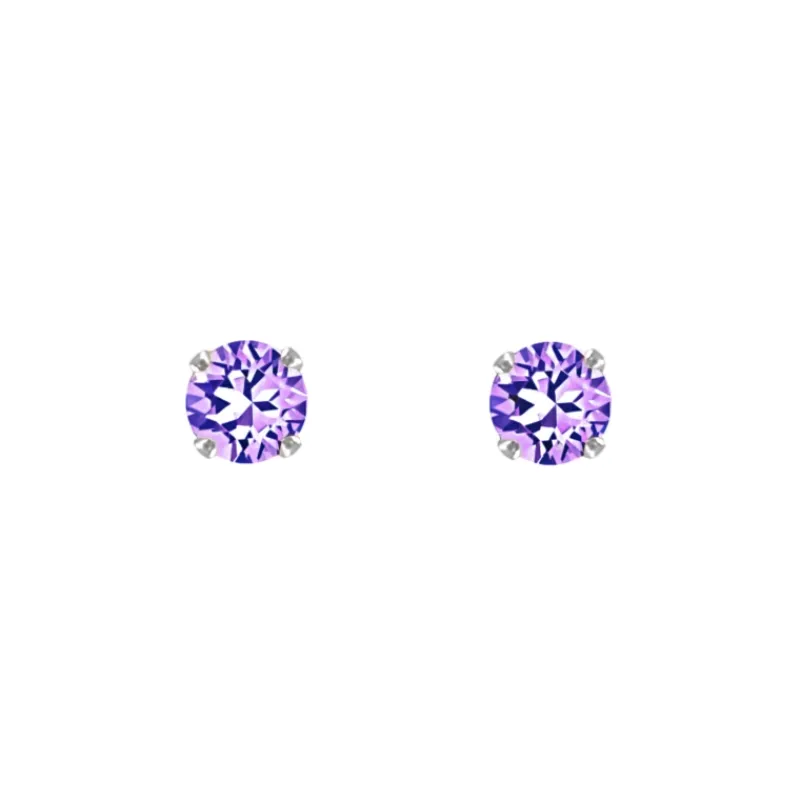 Finaste Oorknopjes purple stone Clearance