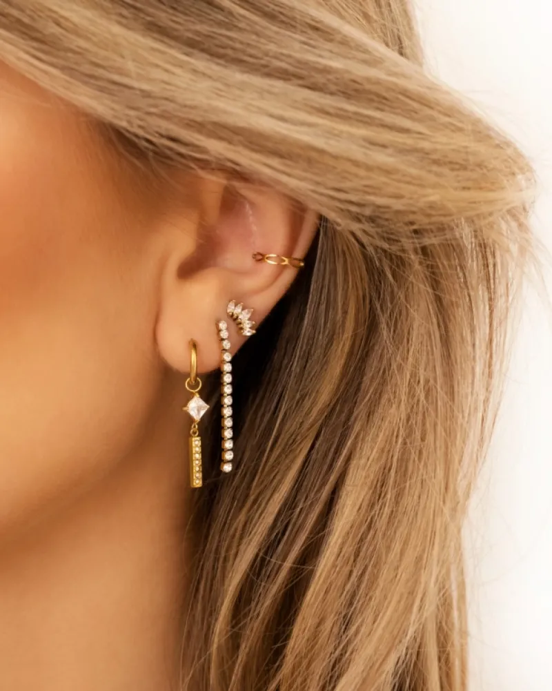 Finaste Oorknopjes sparkling goud kleurig Outlet