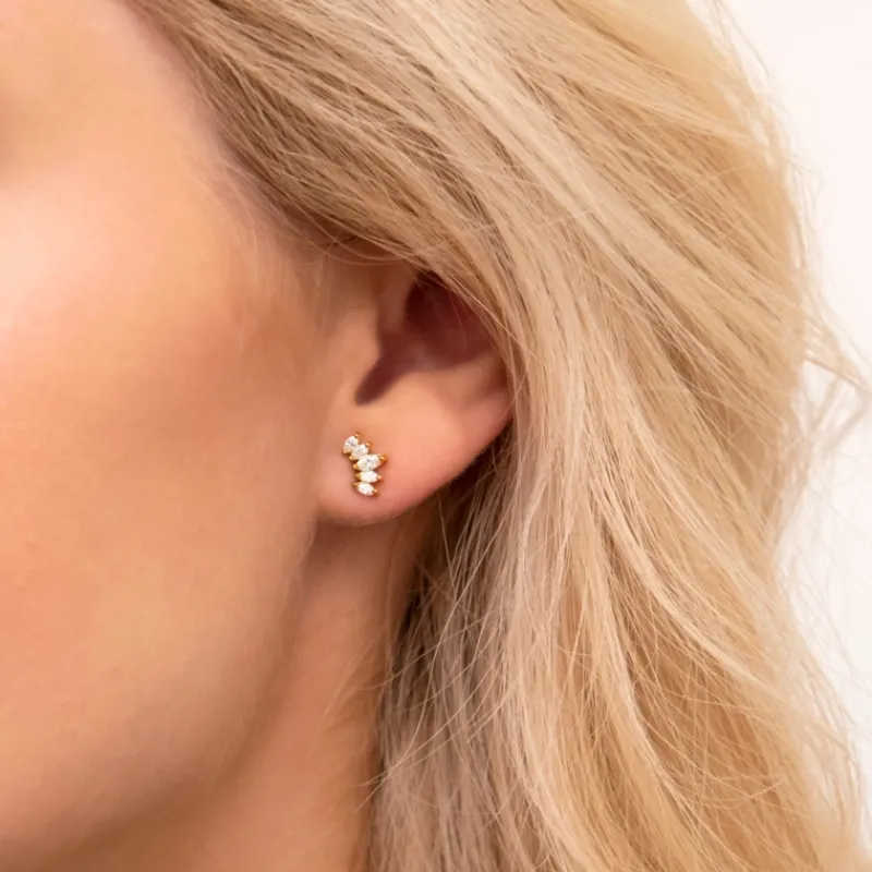 Finaste Oorknopjes sparkling goud kleurig Outlet
