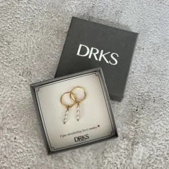Finaste Oorringen drie pareltjes verguld sterling zilver Hot