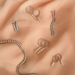 Finaste Oorringen drie pareltjes sterling zilver New
