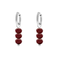 Finaste Oorringetjes bordeaux steentjes Clearance