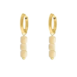 Finaste Oorringetjes little beige sea shell goudkleurig Outlet