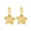 Finaste Oorringetjes met bloem goudkleurig Fashion
