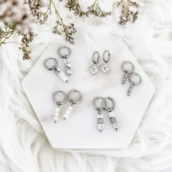 Finaste Oorringetjes met bolletjes hanger Discount