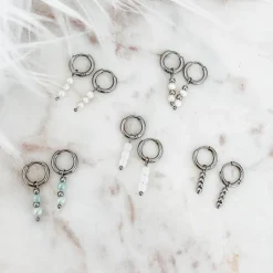 Finaste Oorringetjes met bolletjes hanger Discount