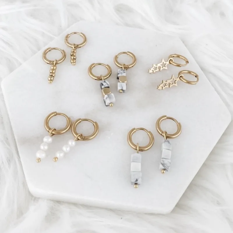 Finaste Oorringetjes met bolletjes hanger goud kleurig Best