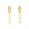 Finaste Oorringetjes met gele pastel steentjes goudkleurig Discount