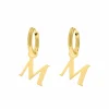Finaste Oorringetjes met initial kleur goud Fashion