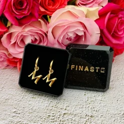 Finaste Oorringetjes met initial kleur goud Fashion