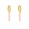 Finaste Oorringetjes roze steentjes goud kleurig New