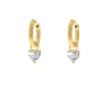 Finaste Oorringetjes sparkle heart goldplated New