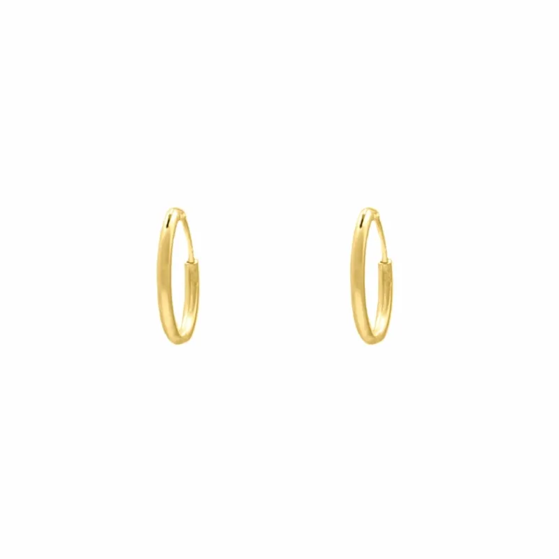 Finaste Oorringetjes Sterling Zilver 10 mm Verguld Discount