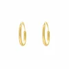Finaste Oorringetjes Sterling Zilver 14 mm Verguld Best