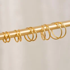 Finaste Oorringetjes Sterling Zilver 18 mm Verguld New