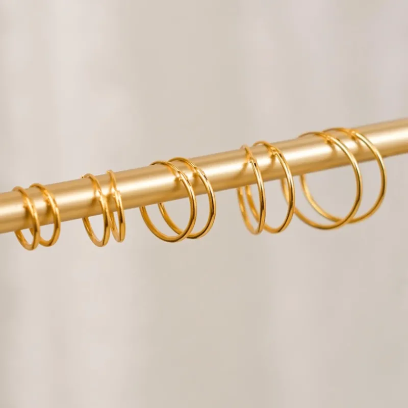 Finaste Oorringetjes Sterling Zilver 18 mm Verguld New