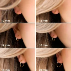 Finaste Oorringetjes Sterling Zilver 12 mm Verguld Outlet