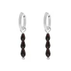 Finaste Oorringetjes triple dark stones Hot