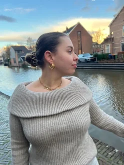 Finaste Oorringetjes triple goudkleurig Outlet