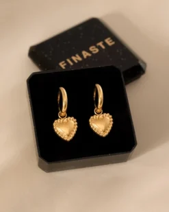 Finaste Oorringetjes vintage hartje goudkleurig Online