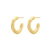 Finaste Open hammered hoops goldplated Sale