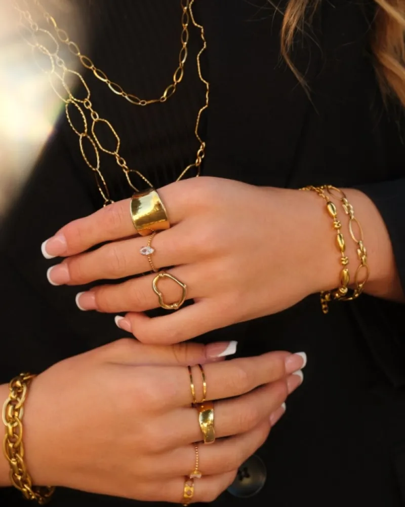 Finaste Open heart ring goud kleurig Discount