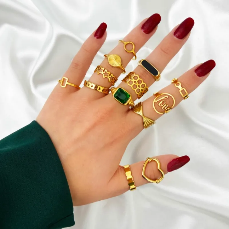Finaste Open heart ring goud kleurig Discount