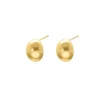 Finaste Oval stud oorbellen goudkleurig Discount