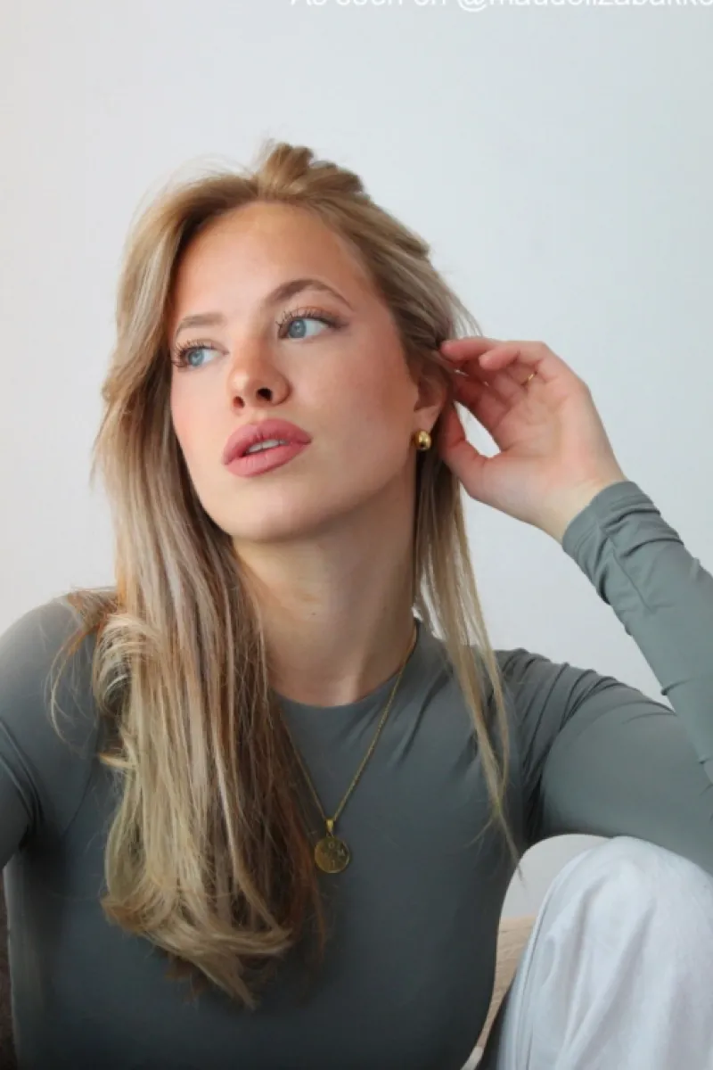 Finaste Oval stud oorbellen goudkleurig Discount