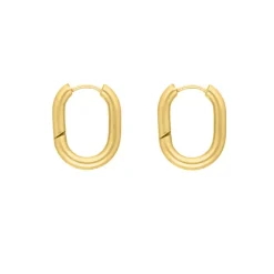 Finaste Ovale oorringetjes chunky goud kleurig Outlet