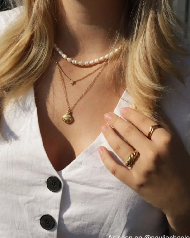 Finaste Parelketting musthave goudkleurig New