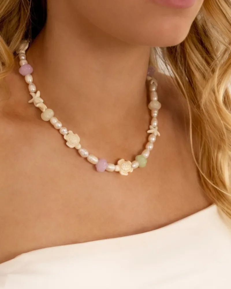 Finaste Pastel parelketting beach goudkleurig Outlet