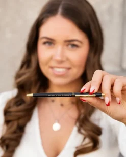 Finaste Pen met Gravering Zwart Online