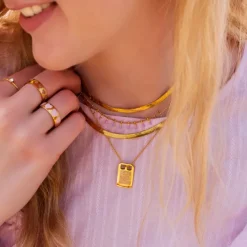 Finaste Pink Love Ring Fashionista Goudkleurig Outlet