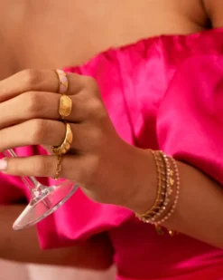Finaste Pink Love Ring Fashionista Goudkleurig Outlet