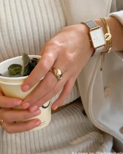 Finaste Plat armbandje goud kleurig Hot