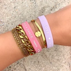 Finaste Plat armbandje goud kleurig Hot