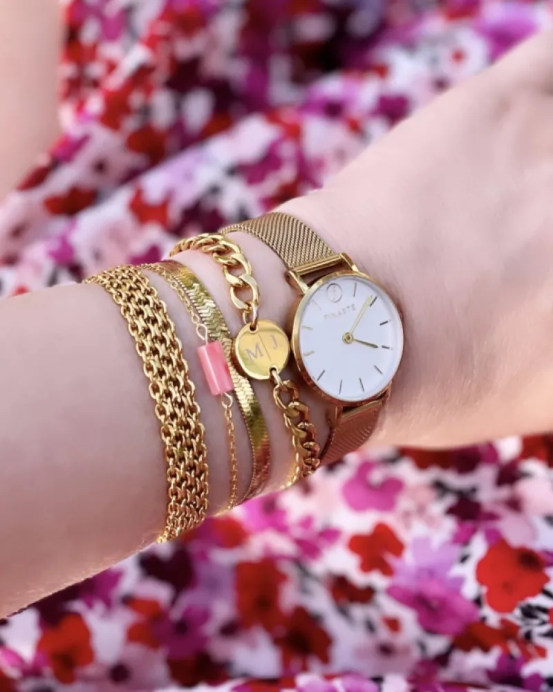 Finaste Plat armbandje goud kleurig Hot