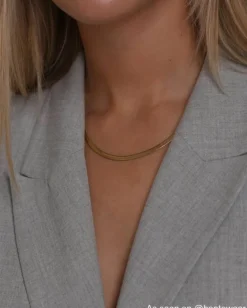 Finaste Plat kettinkje goud kleurig Fashion