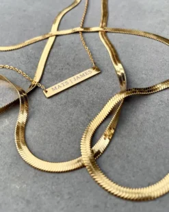 Finaste Plat kettinkje goud kleurig Fashion