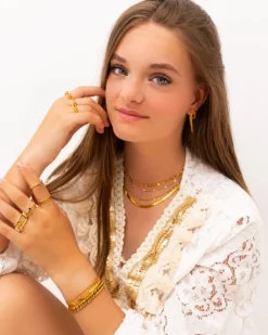 Finaste Plat kettinkje goud kleurig Fashion