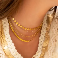 Finaste Plat kettinkje goud kleurig Fashion