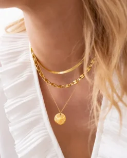 Finaste Platte Choker ketting gold plated Clearance