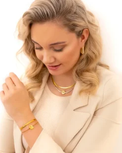 Finaste Platte Choker ketting gold plated Clearance