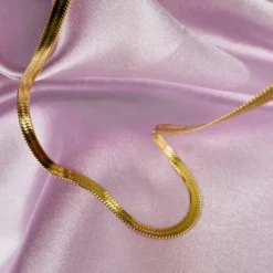Finaste Platte Choker ketting gold plated Clearance