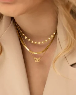 Finaste Platte Choker ketting gold plated Clearance