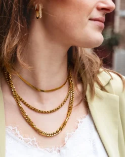 Finaste Platte Choker ketting gold plated Clearance