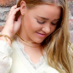 Finaste Platte Choker ketting gold plated Clearance