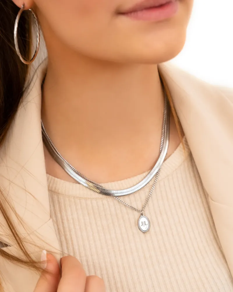 Finaste Platte snake ketting Online