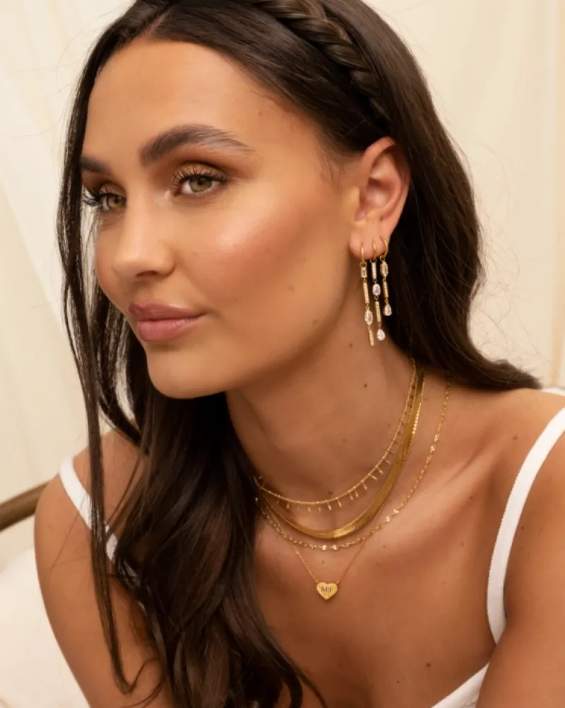 Finaste Platte snake ketting goudkleurig Best